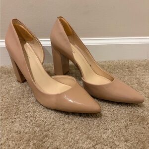 Nine West Nude Block Heels